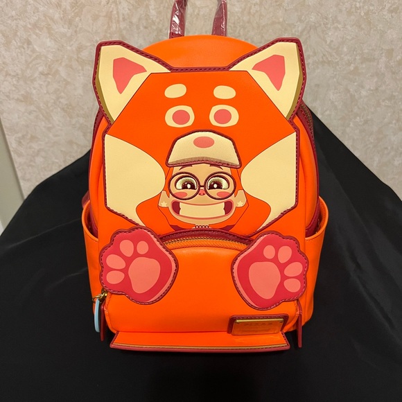 Disney Pixar Red Panda Mei, Orange and Cream Red Panda Kids Backpack,